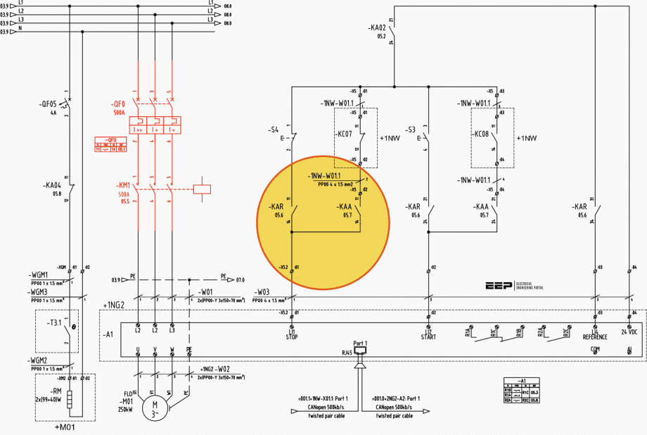 2D – Single line circuit diagram drawings